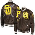 Men's Pro Standard Brown San Diego Padres Mash Up Satin Full-Snap Jacket