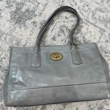 Coach Bags | Coach Leather Turn Lock Leather Shoulder Bag Purse Tote | Color: Gray | Size: Os