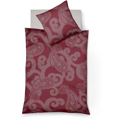 Bettwäsche FLEURESSE "Lech 4312", rot, B/L: 200cm x 200cm, 2 St., Jacquard-Flanell, B/L: 80cm x 80cm & 80cm x 80cm, Jacquard-Flanell, Obermaterial: 100% Baumwolle, Bettwäsche, Jacquard Flanell, Baumwolle, in Gr. 135x200, 155x220, 200x200cm Image