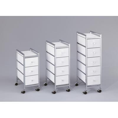 Rollwagen HEINE HOME, weiß, B:32,5cm H:71cm T:40,5cm, MDF, Stahl, Rollwagen Image