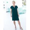 Sommerkleid CASUAL LOOKS "Kleid", Damen, Gr. 22, Kurzgrößen, grün (dunkelgrün), 100% Viskose, unifarben, kurz, Rundhals, Kurzarm, Kleider Partykleid, Topseller