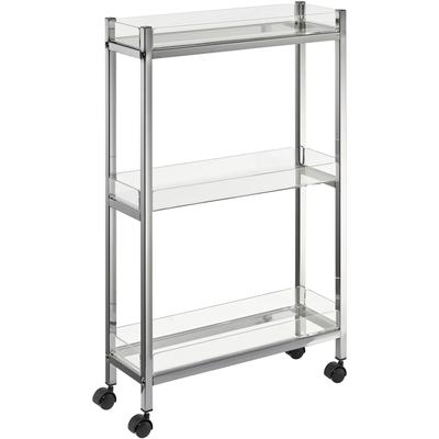 Rollwagen HEINE HOME, grau (chromfarben), B:45cm H:72cm T:15cm, Metall, Acryl, Rollwagen Image