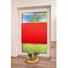 Plissee K-HOME "Klemmfix Pisa" Gr. 22, rot, B:65cm H:130cm, Obermaterial: 100% Polyester, Plissees, Crushed-Optik