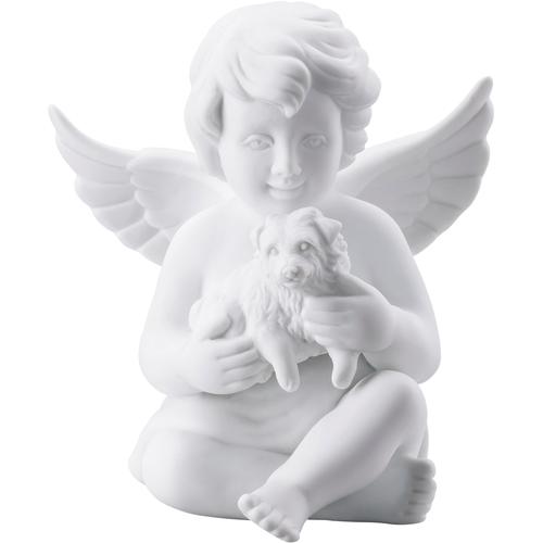 "Engelfigur ROSENTHAL ""Engel mit Hund"" Dekofiguren Gr. B/H/T: 12,6 cm x 14,7 cm x 8,9 cm, weiß Engelfigur Figuren Skulpturen"