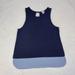 J. Crew Tops | J Crew Navy Stretch Sleeveless Crew Neck Tank Top Keyhole Back Size M | Color: Blue/White | Size: M