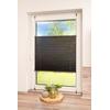 Plissee K-HOME "Klemmfix Pisa" Gr. 29, schwarz, B:50cm H:210cm, Obermaterial: 100% Polyester, Plissees, Crushed-Optik