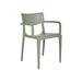 Casual Decore Stacking Patio Dining Armchair Plastic/Resin in Green | 32 H x 19 W x 22 D in | Wayfair 0634240025839