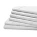 Hotel New York Dobby Stripe Sheet Set Microfiber/Polyester in White | Full | Wayfair 1061FLWH