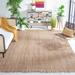 Brown/White 1 in Indoor Area Rug - Highland Dunes Lin Handwoven Jute Brown/Ivory Area Rug Jute & Sisal | 1 D in | Wayfair