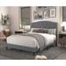 Andover Mills™ Arndt Tufted Upholstered Low Profile Platform Bed Upholstered in Gray | 44 H x 79.7 W x 85.6 D in | Wayfair