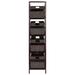 Latitude Run® 4 Drawer Storage Chest Plastic/Metal in Black/Brown | 54.8 H x 13.39 W x 11.22 D in | Wayfair F117431098484DB9A003ED1FF9F8463C