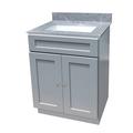 Wrought Studio™ Ansu 24" Shaker Bathroom Vanity Cabinet w/ Top Solid Surface, Wood in Gray | 39.5 H x 25 W x 22 D in | Wayfair