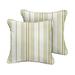 Birch Lane™ Ezzie Indoor/Outdoor Striped Square Throw Pillow Polyester/Polyfill/Acrylic | 22 H x 22 W x 6 D in | Wayfair