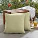 Birch Lane™ Fenna Indoor/Outdoor Sync Basil Square Throw Pillow Polyester/Polyfill/Acrylic | 18 H x 18 W x 6 D in | Wayfair