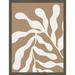 AllModern Erminia Retro Matisse Inspired Abstract Botanical 1 Beige - Picture Frame Print Paper, in Brown/White | 25 H x 19 W x 1 D in | Wayfair