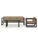 AllModern Smith 3 Piece Sofa Seating Group w/ Sunbrella Cushions Metal in Gray/Brown | 33 H x 84.25 W x 32 D in | Outdoor Furniture | Wayfair