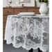 House of Hampton® Lace Round Tablecloth w/ English Rose Design In 2 Sizes & 4 Colors Lace in White | 90 W x 90 D in | Wayfair