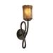 Willa Arlo™ Interiors Leroux 1-Light Armed Sconce, Glass in Brown | 18.75 H x 5 W x 8.5 D in | Wayfair 24256D171DF14D0FB3F4DE688702418E