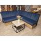 Dining and kitchen booth Banquette settee with or without storage Made to measure Available in different colors Navy velvet