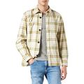 TOM TAILOR Denim Herren Karohemd Overshirt 1030549, 29211 - Creme Olive Big Check, L