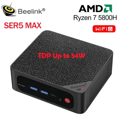 Beelink-Mini PC SER5 Max AMD Ryzen 7 5800H DDR4 32 Go 500 Go NVcloser SSD SER6 Pro 7735HS