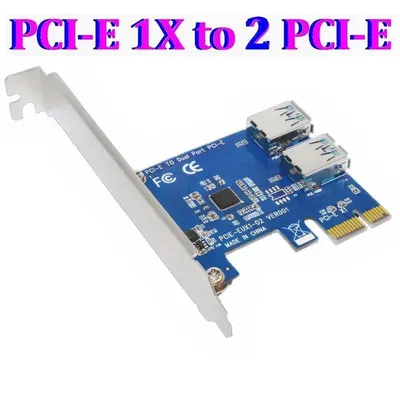 Carte d'extension PCIE PCI vers 2 Ports USB 3.0 HUB adaptateur de contrôleur cartes Riser pour