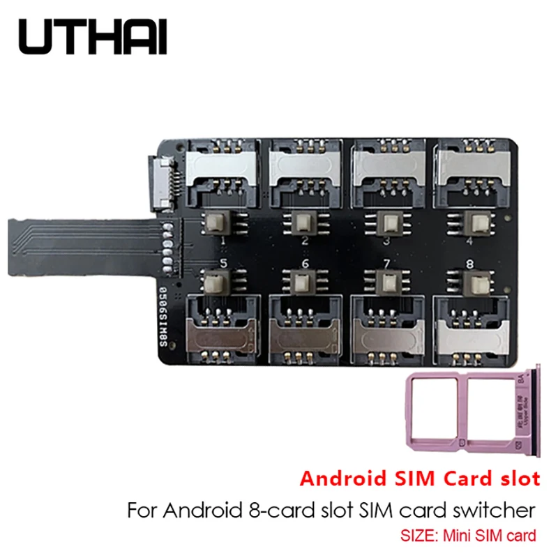T13 12 emplacements pour carte adaptateur de carte SIM lecteur de carte Multi SIM pour Smartphone Android Mini SIM Nano carte Sim commutateur sans rénovation