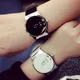 Montre de luxe unisexe pour Couple bracelet en Faux cuir cadran mobile coloré horloge de sport à