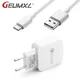 GEUMXL – chargeur mural rapide 3.0 5V 3A + câble USB type-c 3ft pour Samsung Galaxy S8 Plus A3 A5