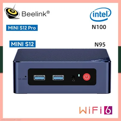 Beelink-Mini PC de bureau Intel Core i3 N305 N95 N100 WiFi 6 DDR4 ordinateur BT EQ12 S12