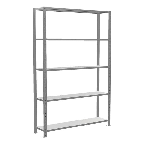 SCHULTE Lagertechnik Fachbodenregal 130x200 cm »MULTIplus150« 30 cm Tiefe 5 Böden Grundregal (alleine grau, 113.6x200x33.6 cm Image