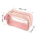 Toiletry Bag PVC Makeup Bags Cosmetic Pouch w Zipper Handle for Travel