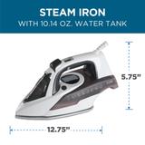 Steam Iron, 1600 Watts Steamer for Clothes, Self-Cleaning Portable Iron