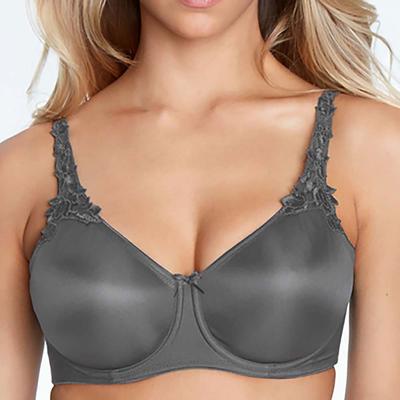 Dominique Mystique Seamless Minimizer Bra (Size 32-C) Grey Smoke, Polyester,Nylon,Spandex