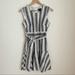 J. Crew Dresses | J. Crew Petite Belted Dress In Striped Linen 4p | Color: Blue/White | Size: 4p