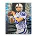 Peyton Manning Indianapolis Colts Autographed Stretched 30" x 40" Embellished Away Giclee Canvas with Silver Accents by Artist Cortney Wall - Limited Edition #1 of 1