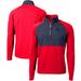 Men's Cutter & Buck Red Minnesota Vikings Adapt Eco Knit Hybrid Recycled Quarter-Zip Pullover Top
