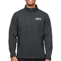 Men's Antigua Heathered Charcoal Mid Michigan College Course Quarter-Zip Pullover Top