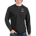 Men's Antigua Heathered Black Northwest-Shoals Community College Reward Crewneck Pullover Sweatshirt