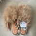 Zara Shoes | Fur Zara Slides | Color: Cream/Tan | Size: 5