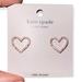 Kate Spade Jewelry | Kate Spade Pave Heart Earrings Rose Gold Cubic Zirconia Stud Pierced Earrings | Color: Gold/Pink | Size: Os