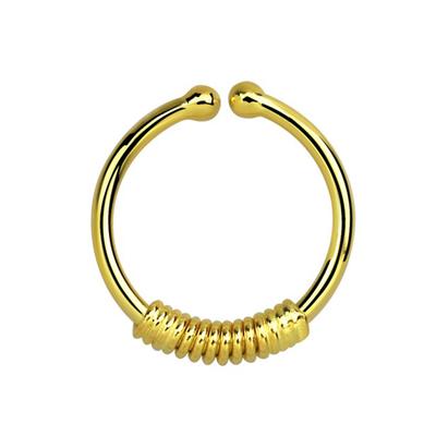 Nasenpiercing ADELIA´S "Piercing Nasenpiercing", Damen, gold, Silber 925 (Sterlingsilber), modisch, Piercings, Klemmring aus 925 Silber 18kt. vergoldet mit Spirale