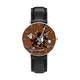 Guitar Scooter Brown Wrist Watches Classic Silver Dial Stainless Steel Watches Leatherwear Wrist Band Analog Ladies Men Women Watch