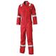 Dickies Pyrovatex Coverall Flame Retardant Overall 32'' LEG FR5402 Boiler Suit Reflective Tape Side Pockets RED TALL 32'' LEG (38T)