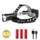 LUXJUMPER Head Torch Rechargeable Super Bright LED Headlamp 120000 Lumens XHP90 High Powered Headlight Adjustable Focus 3 Modes Head Torches Lightweight Waterproof for Running Camping Hiking Fishing