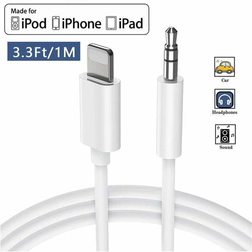 Auto-AUX-Kabel für iPhone 11 Audiokabel AUX auf 3,5 mm Premium-Audiokabel für iPhone 11 Pro / 11