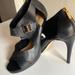 Michael Kors Shoes | Michael Kors Black Leather High Heels Size 8 1/2 5 Inch | Color: Black | Size: 8.5