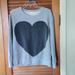 Madewell Tops | Madewell Women's Size Small Gray Sweatshirt With A Large Heart On The Front | Color: Black/Gray | Size: S