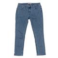 Levi's Jeans | Levis 535 Super Skinny Stretch Blue Denim Jeans Striped Pattern Waterless Sz32 | Color: Blue | Size: 32