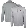 Men's Cutter & Buck Bobby Bowden Gray Florida State Seminoles Stealth Heathered Quarter-Zip Pullover Jacket